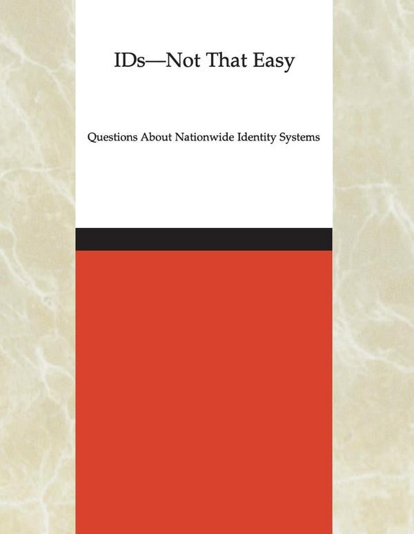 IDs -- Not That Easy | AA. VV.