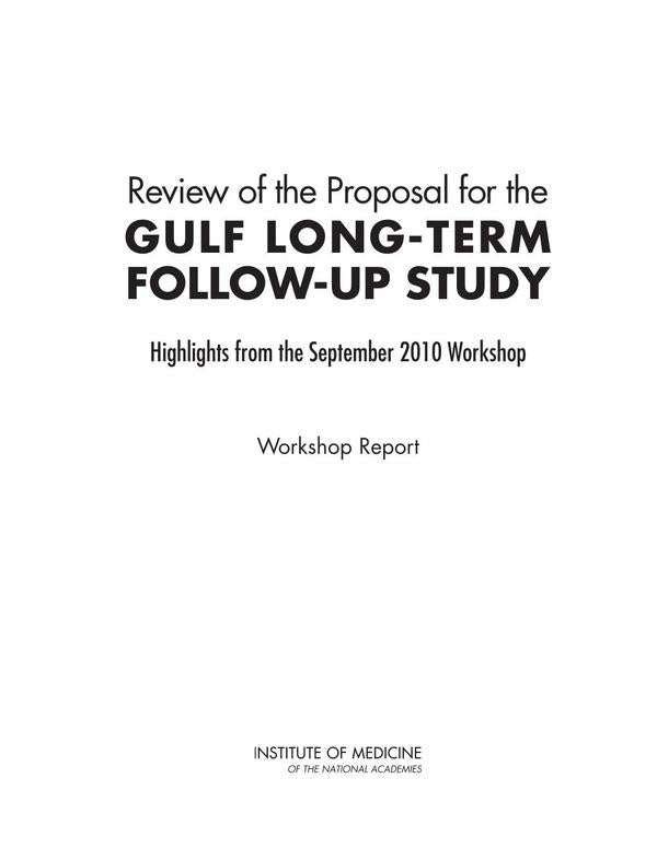 Review of the Proposal for the Gulf Long-Term Follow-Up Study | AA. VV.