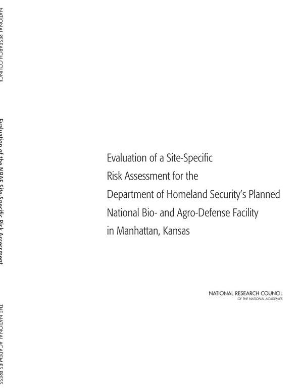 Evaluation of a Site-Specific Risk Assessment for the Department of Homeland Security's Planned Nati | AA. VV.
