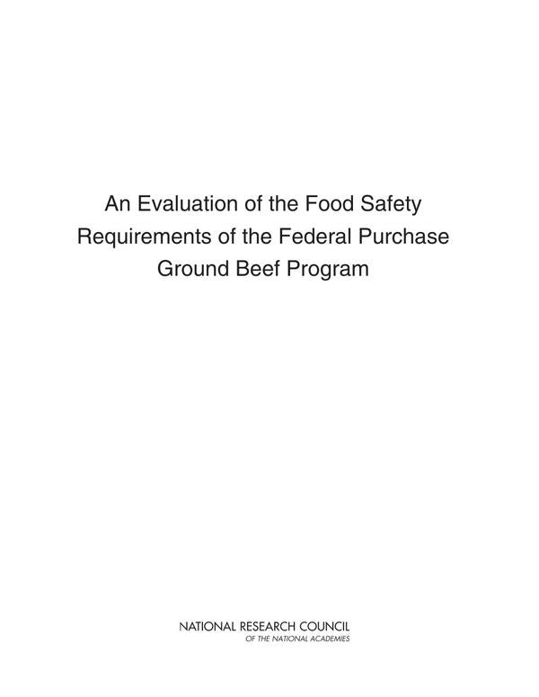 An Evaluation of the Food Safety Requirements of the Federal Purchase Ground Beef Program | AA. VV.