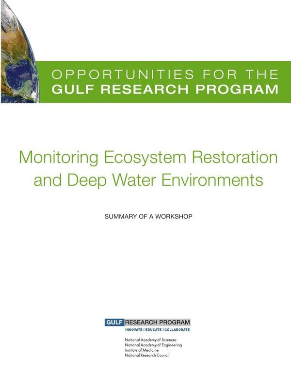 Opportunities for the Gulf Research Program: Monitoring Ecosystem Restoration and Deep Water Environ | AA. VV.