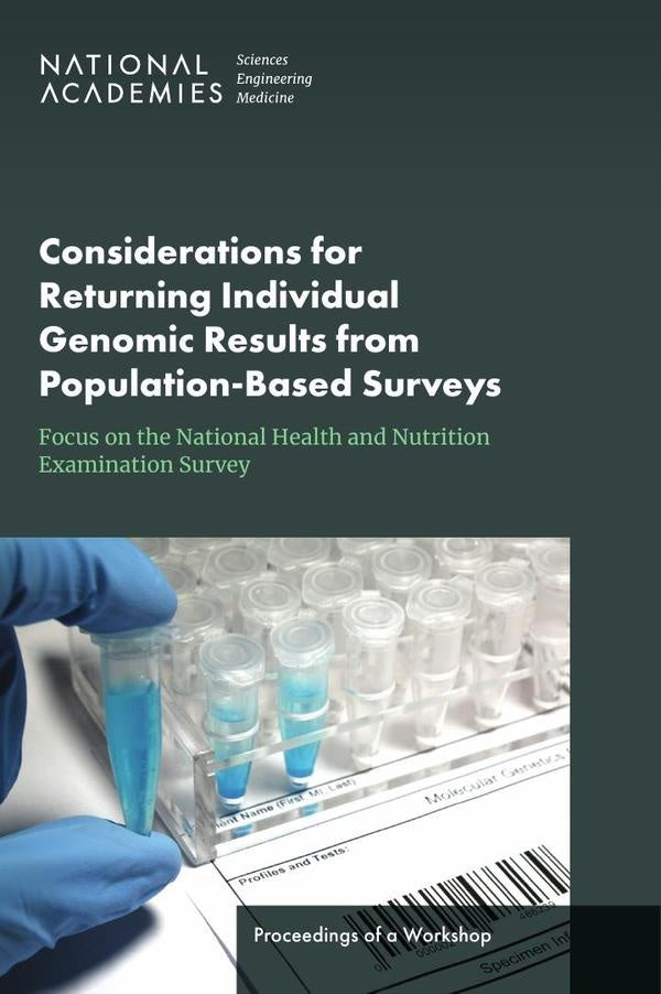 Considerations for Returning Individual Genomic Results from Population-Based Surveys: Focus on the  | AA. VV.