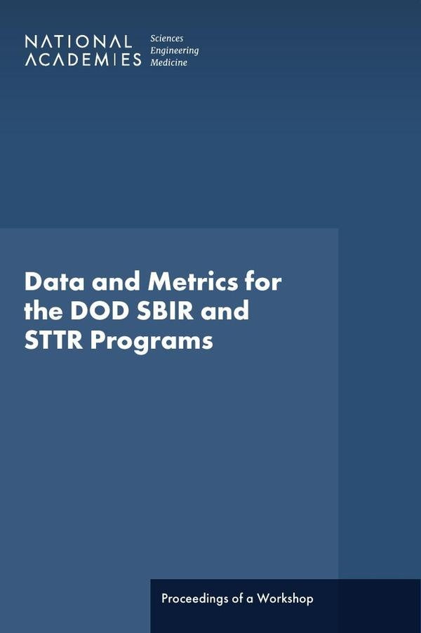 Data and Metrics for the DOD SBIR and STTR Programs | AA. VV.