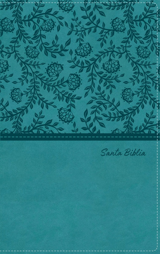 BIBLIA REINA VALERA 1960 LETRA GRANDE TIERRA SANTA CON CIERRE TURQUESA..