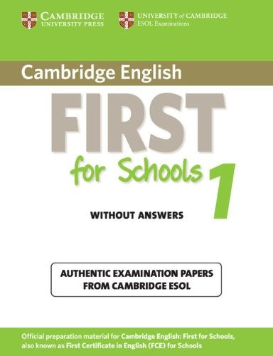 Cambridge english first for schools 1