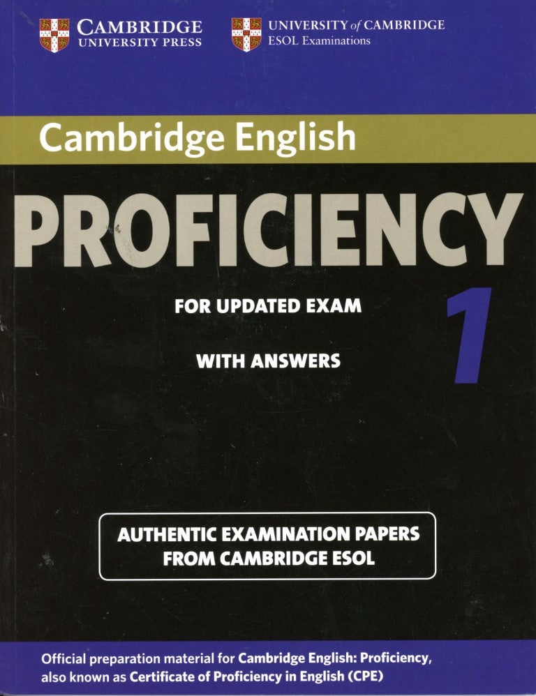 CAMBRIDGE ENGLISH PROFICIENCY 1 SB WITH KEY..