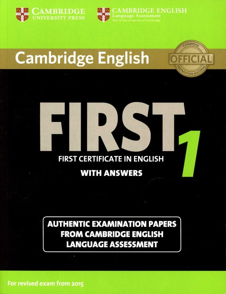 CAMBRIDGE ENGLISH FIRST 1 FOR REVISED EXAM..