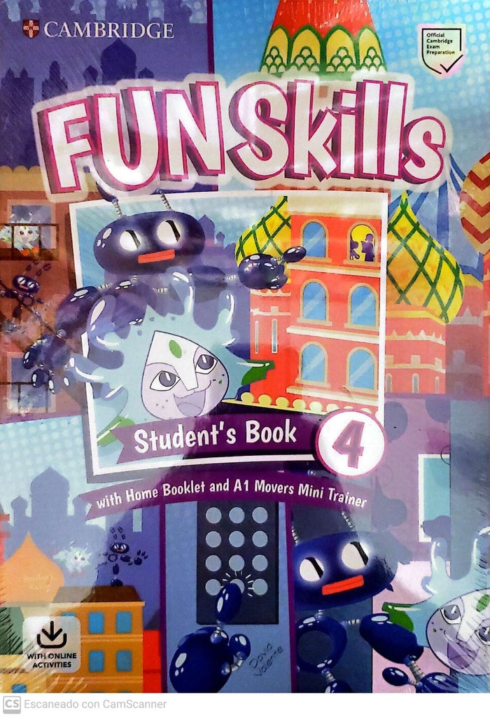 FUN SKILLS 4 Exam Pack with Home Booklet and A1 Movers Mini Trainer with Audio Downloads