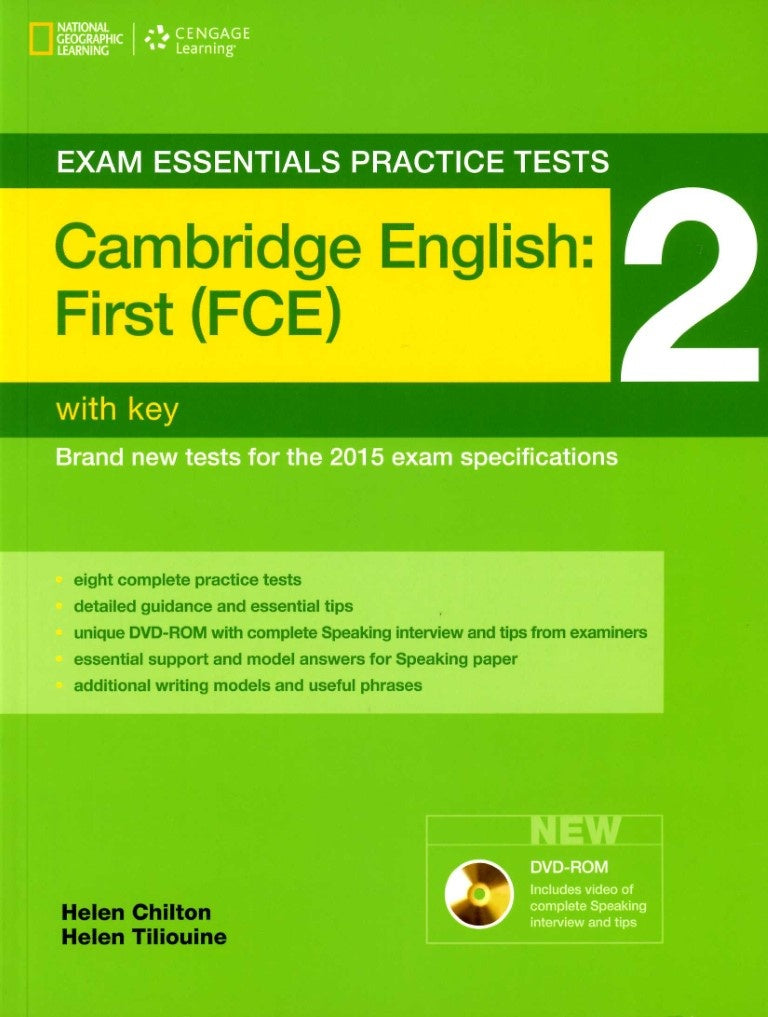 EXAM ESSENTIALS: CAMBRIDGE FIRST PRACTICE TESTS 2 W/KEY + DVD-ROM
