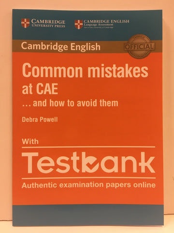 Common Mistakes at CAE and How to Avoid Them Paperback with Testbank