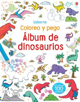coloreo y pego album de dinosaurios | sin autor