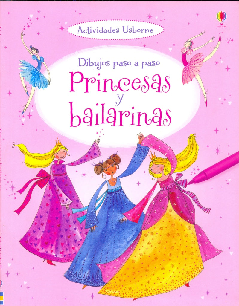 DIBUJOS PASO A PASO. PRINCESAS Y BAILARINAS..