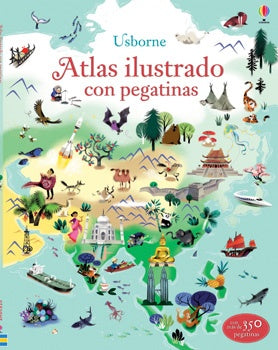 Atlas ilustrado con pegatinas