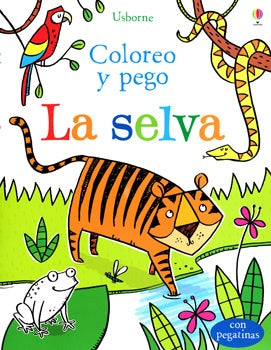 coloreo y pego la selva  | sin autor