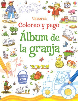 coloreo y pego album de la granja