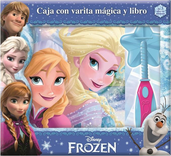 Frozen caja con varita magica y libro | sin autor