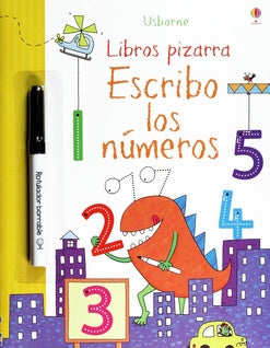 Libros pizarras. Escribo los números