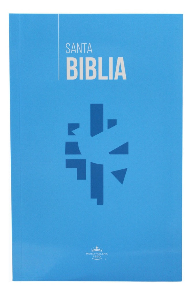 BIBLIA TAPA RUSTICA CELESTE CRUZ | VERSION REINA-VALERA
