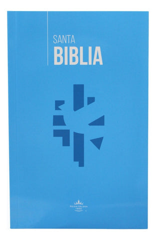 BIBLIA TAPA RUSTICA CELESTE CRUZ | VERSION REINA-VALERA