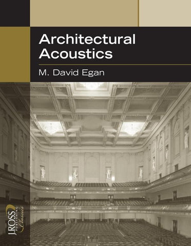 Architectural Acoustics | M.David Egan