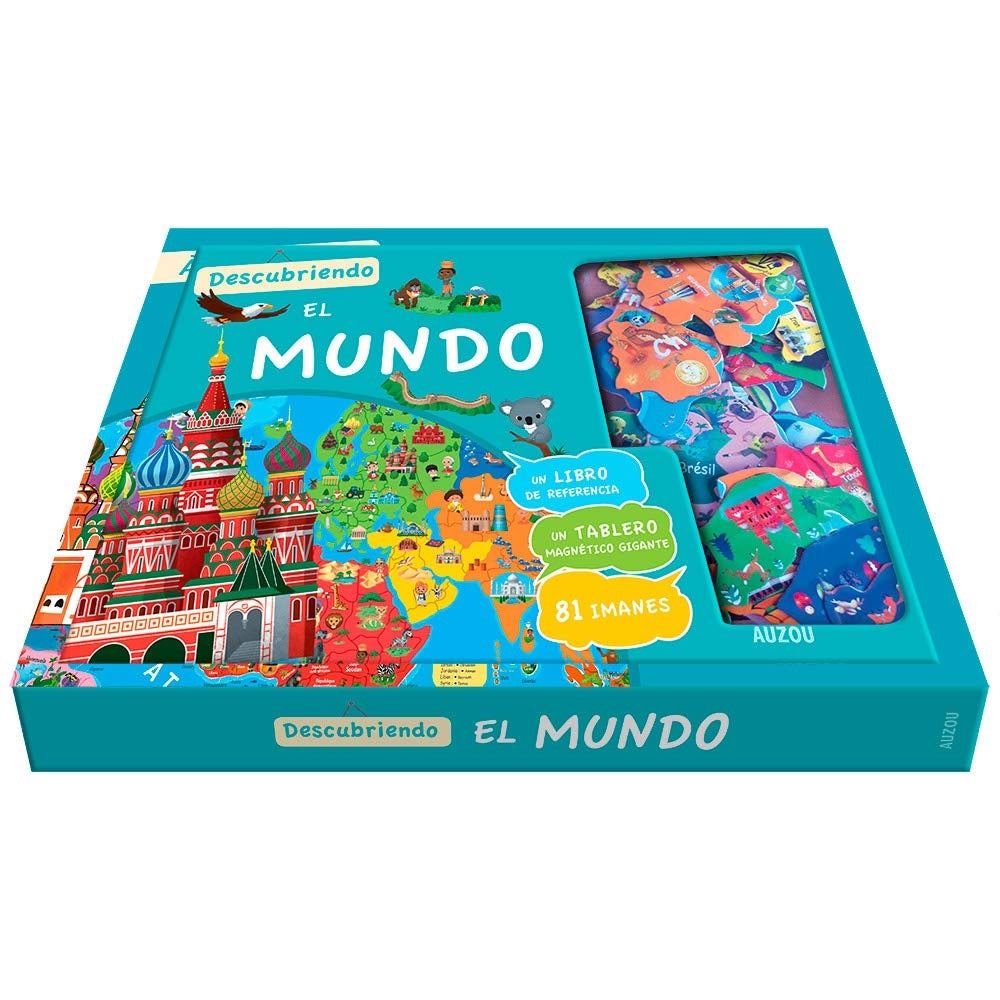 DESCUBRIENDO :EL MUNDO (LIBRO + TALBERO + 81 IMANES).. | AA.VV