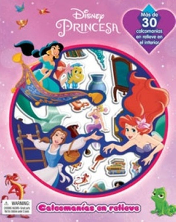 CALCOMANÍAS EN RELIEVE - DISNEY PRINCESA
