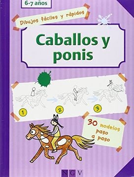 DIBUJOS FACILES Y RAPIDOS. CABALLOS Y PONIS