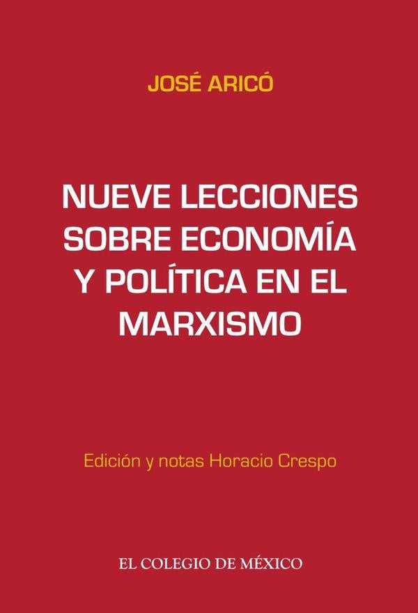 Nueve lecciones sobre economía y política en el marxismo | José Aricó
