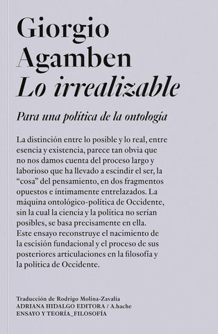 LO IRREALIZABLE.. | Giorgio Agamben