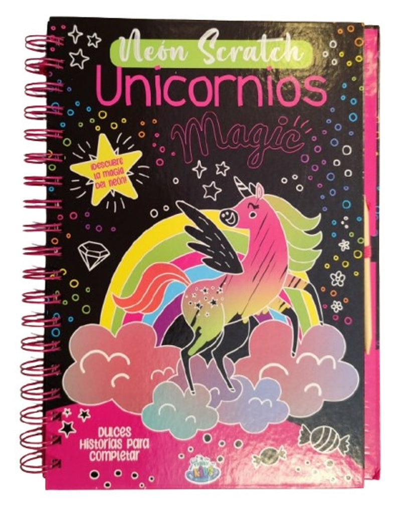 LIBROS UNICORNIOS MAGIC NEON