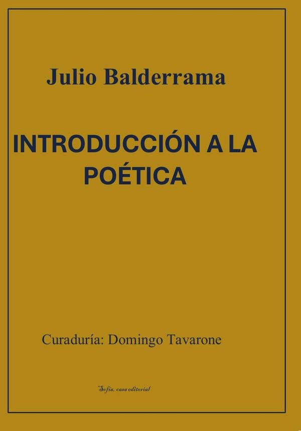 Introducción a la poética | Julio Balderrama
