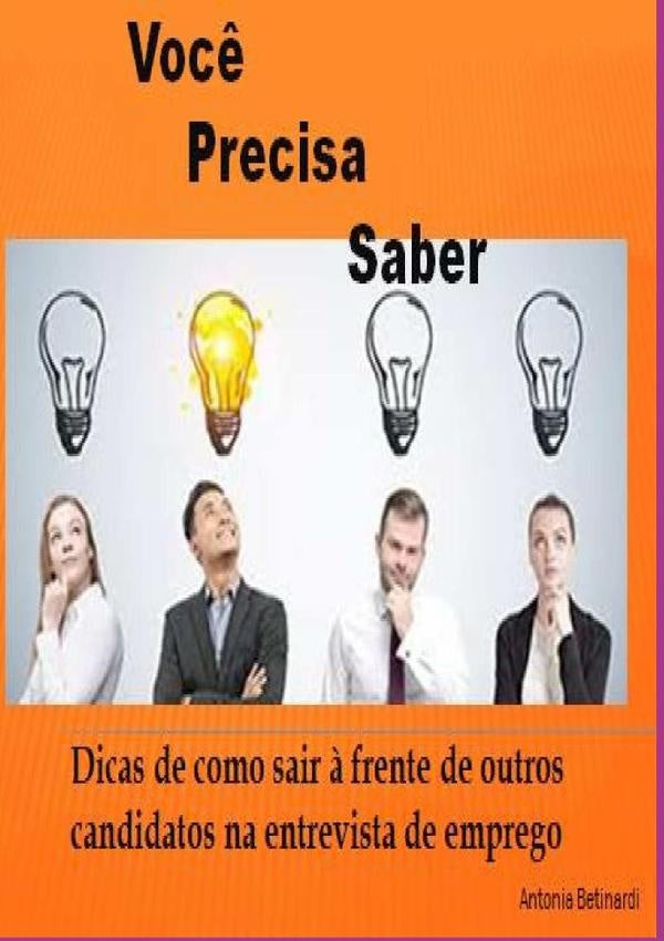 Você Precisa Saber | Antonia Betinardi