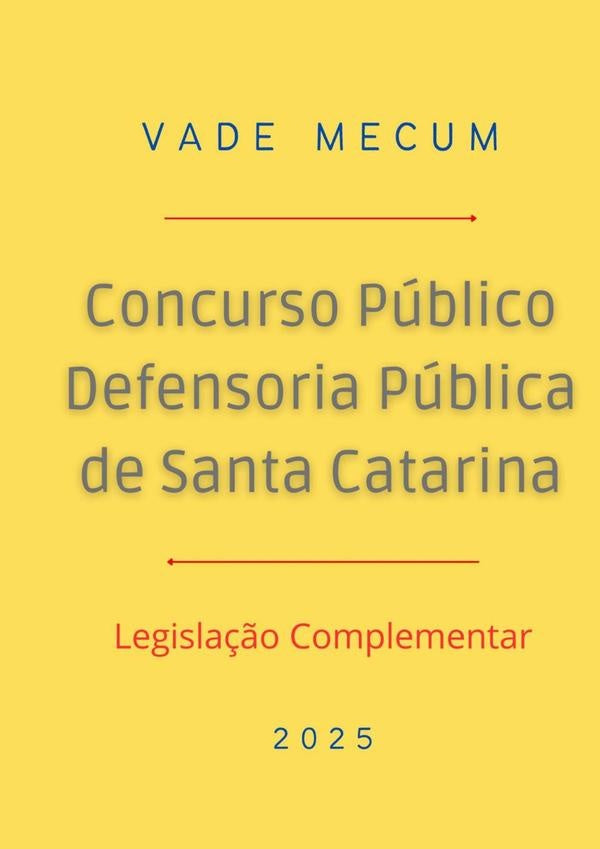 Vade Mecum Concurso Defensoria Pública Sc | Up Concursos