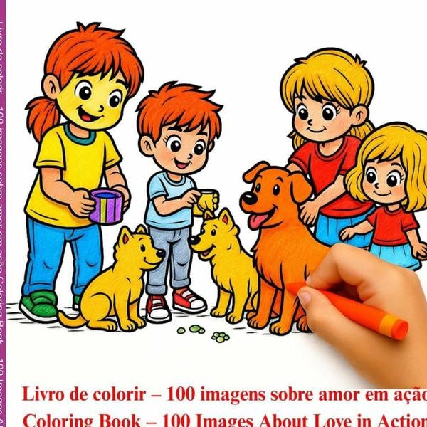 Livro De Colorir  100 Imagens Sobre Amor Em Ação Coloring Book  100 Images About Love In Action | Ligia Dos Santos De Barros Aranha