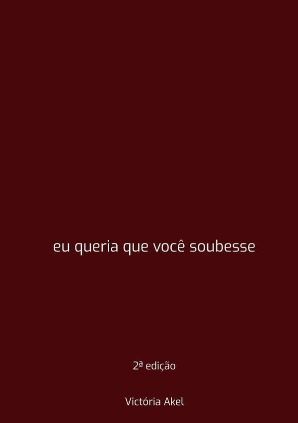 Eu Queria Que Você Soubesse | Victória Akel