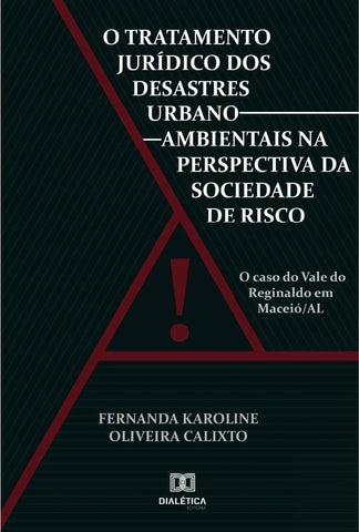 O tratamento jurídico dos desastres urbano-ambientais na perspectiva da sociedade de risco | Fernanda Karoline Oliveira Calixto.