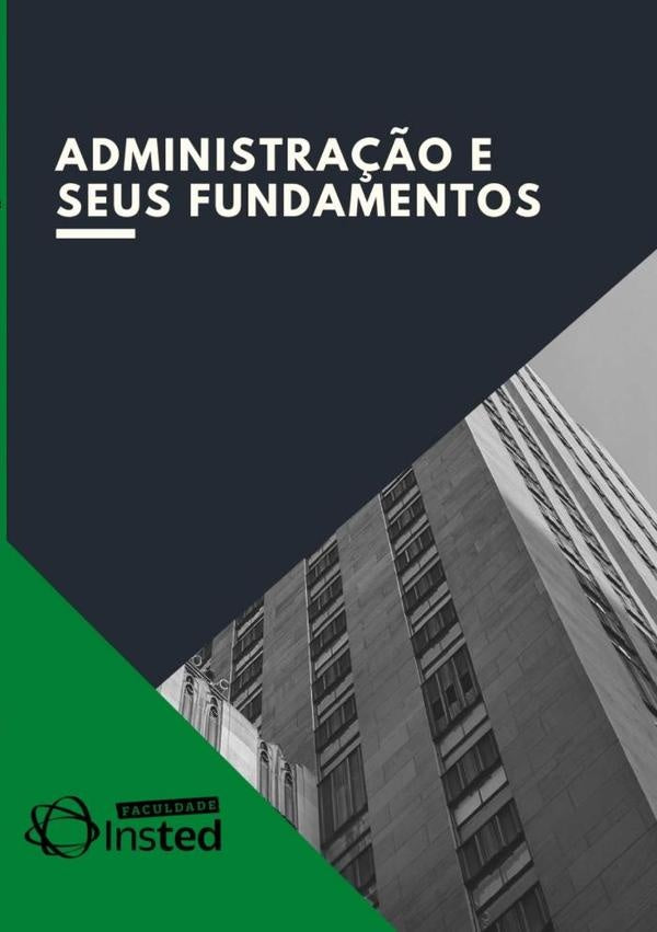 Administração E Seus Fundamentos | Faculdade Insted