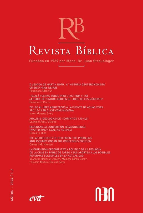 Revista Bíblica 2024/1-2 - Año 86 | Asociación Bíblica ABA
