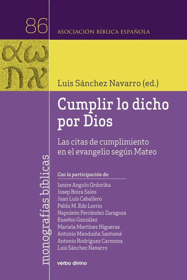 Cumplir lo dicho por Dios | Luis Sánchez Navarro