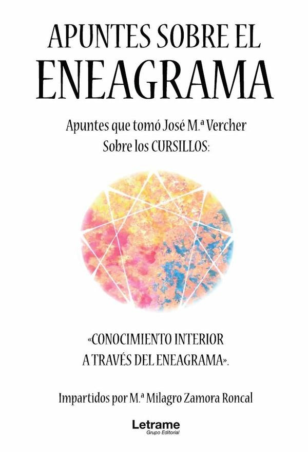 Apuntes sobre el eneagrama. Apuntes que tomó José María Vercher.  Sobre los cursillos: "conocimiento | María Milagros Zamora Roncal