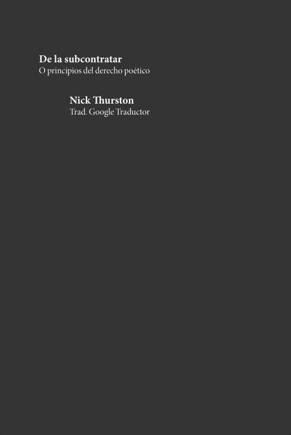 De la subcontratar | Marx, Thurston