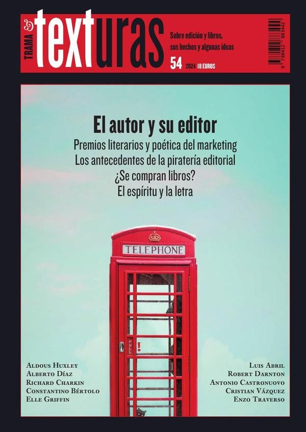 Texturas 54: El autor y su editor | Varios Autores