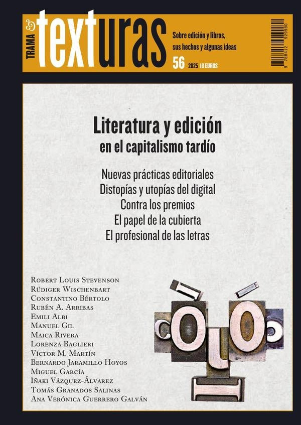 Texturas 56: Literatura y edición en el capitalismo tardío | Varios Autores