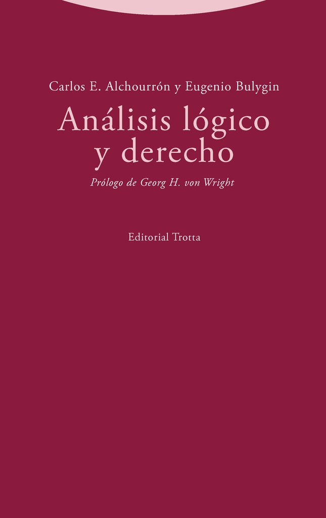 ANALISIS LOGICO Y DERECHO | CARLOS/ BULYGIN  EUGENIO ALCHOURRON