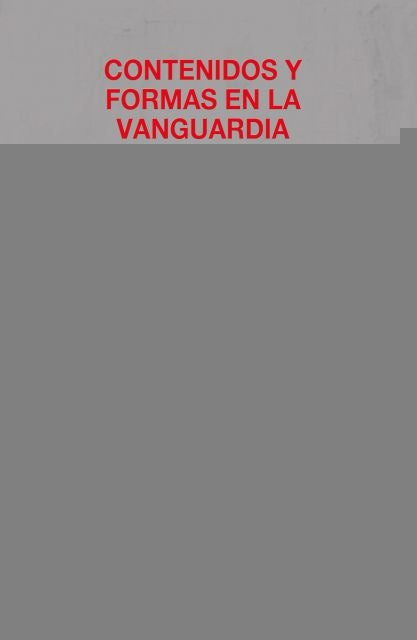 Contenidos y formas en la vanguardia universitaria | Emma Camarero Calandria