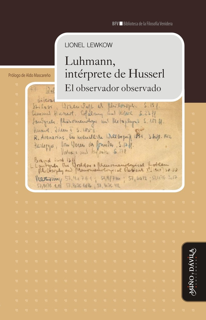 Luhmann, intérprete de Husserl | Lionel Lewkow