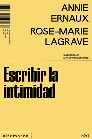 ESCRIBIR LA INTIMIDAD.. | Annie Ernaux