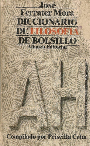 DICCIONARIO DE FILOSOFIA DE BOLSILLO.. | José Ferrater Mora