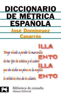 Diccionario de metrica espanola / Dictionary of Spanish Metrics (Spanish Edition) | JoseDominguez Caparros