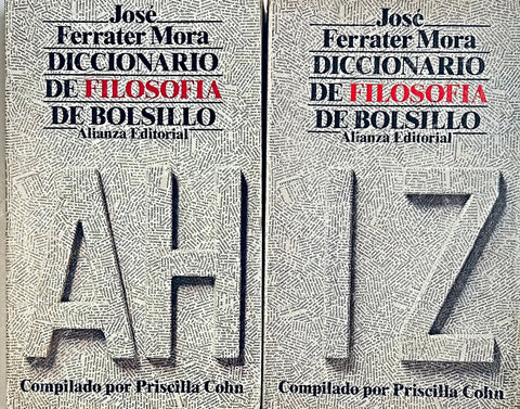 DICCIONARIO DE FILOSOFIA . 2 TOMOS.. | José Ferrater Mora